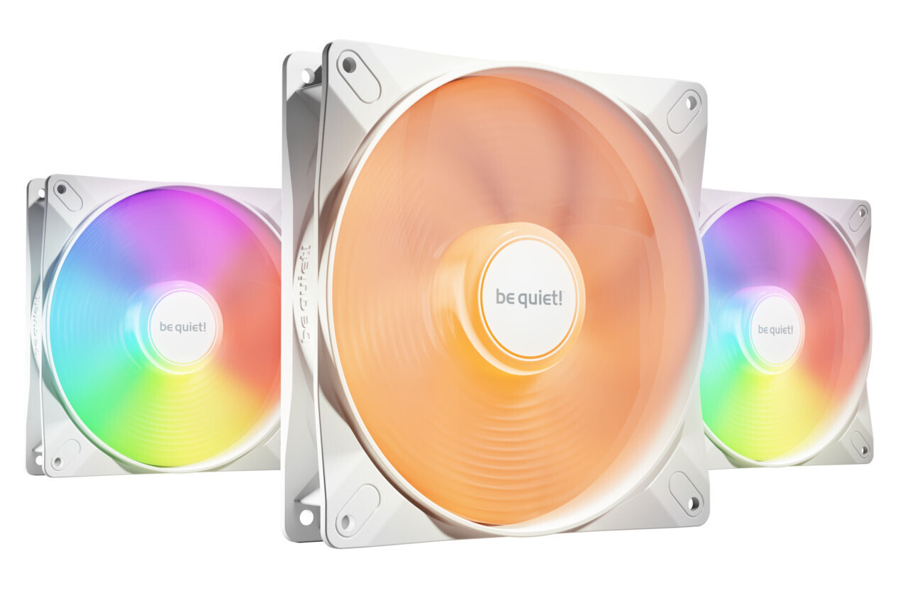 Be Quiet Light Wings LX HS Case Fan 140mm με ARGB Φωτισμό και Σύνδεση 3-Pin / 4-Pin PWM 3τμχ Λευκό