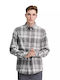 Long-sleeved Shirt Checked Gray