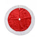 Weihnachtsbaumrock Stoff Rot mit Pelztextur Ψάθινη