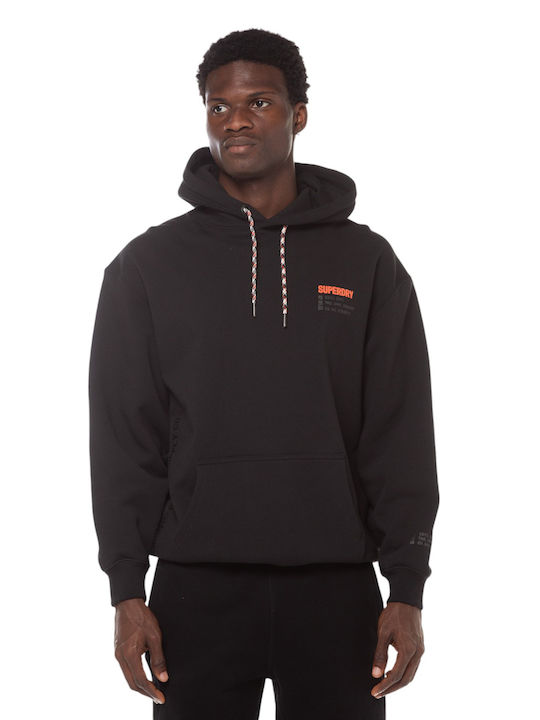 Superdry Sweatshirt with Hood Black