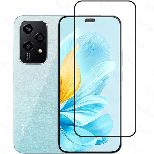 Закалено стъкло 3D Honor 200 Lite с черна рамка