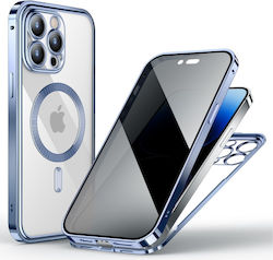 iPhone 14 Pro Privacy Dual Glass MagSafe Case Blue