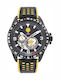 Patrouille De France Athos Men's Watch Automatic with Black Leather Strap