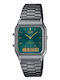 Casio Analog/Digital Men's Watch 29.8mm Chronograph Battery with Gray Metal Bracelet