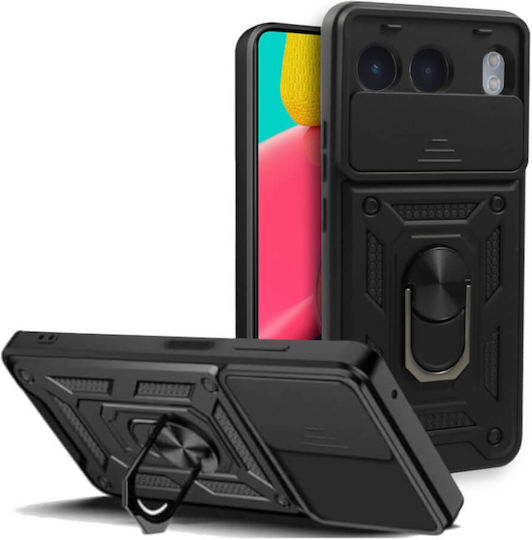 Bodycell Slide Umschlag Rückseite Metallisch Schwarz (OnePlus Nord 4)