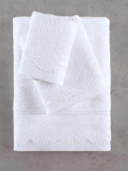 Rythmos Bath Towels Set 3 pcs Hypatia White Wei...