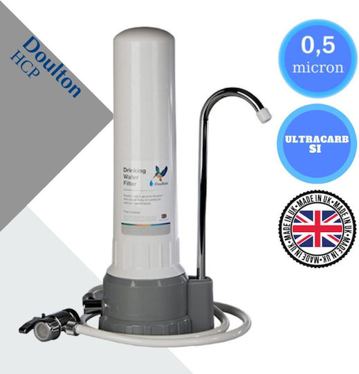 Doulton HCP Water Filtration System Single Countertop with Replacement Filter Doulton Ultracarb SI 0.5 μm 50-0018