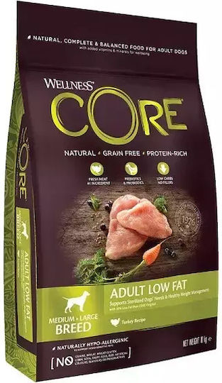 Wellness Breed 12kg Dry Food Diet, Grain-Free for Adult Dogs with Turkey