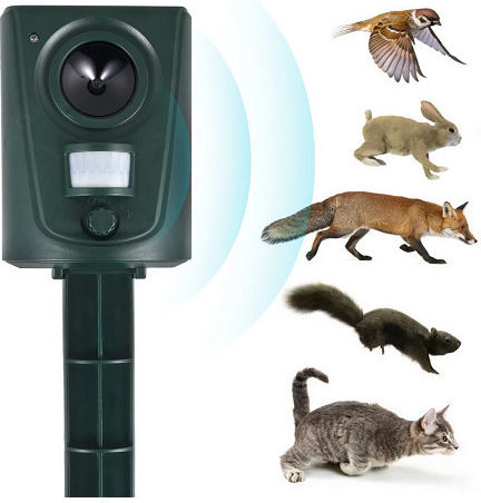 Ultrasonic Repellent Device Cats / Birds / Rodents 0.45x0.45m