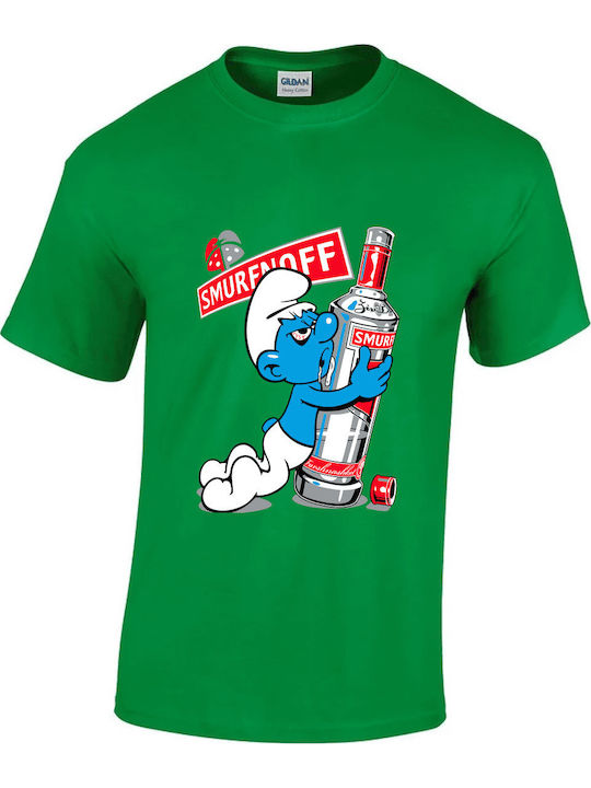 Gildan Smurfnoff Tricou Verde