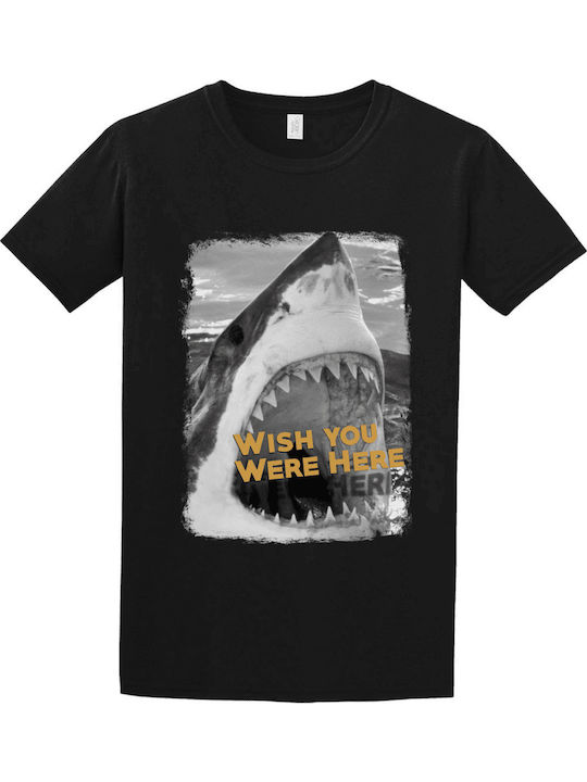 Short Sleeve Wish You Were Here Black