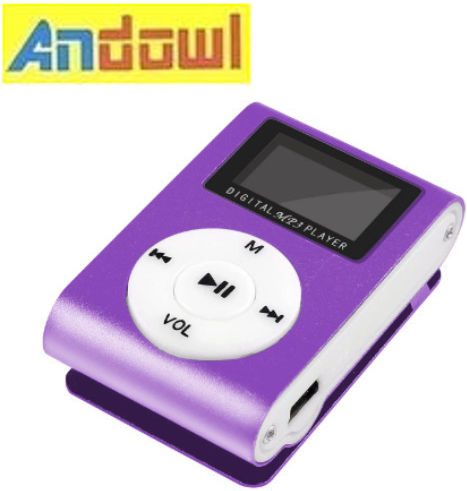 Andowl Q-a208 MP3 Player (8GB) with LCD Screen Purple