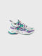 Buffalo Triplet Chunky Sneakers Silver / Green / Purple