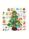 KidsArt Christmas Decorative Tree Adorned Green