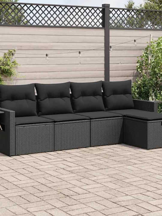 Γωνιακός Καναπές Εξωτερικού Χώρου Rattan με Μπα...