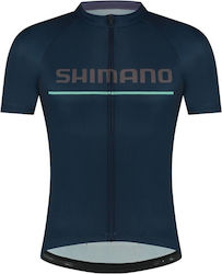 Shimano Ανδρική Κοντομάνικη Μπλούζα Road Bike Μπλε