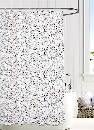 Cyclops Terrazzo Shower Curtain 180x200cm Multicolour