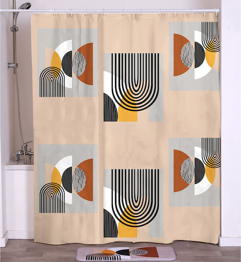 Eurocasa Shower Curtain 180x180cm Multicolour
