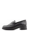 Leather Women's Moccasins in Black Color
