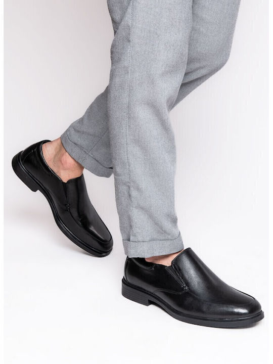 Δερμάτινα Ανδρικά Loafers σε Μαύρο Χρώμα