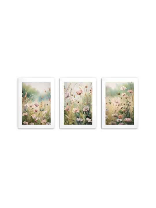 Posters Kitchen Living Room Flower Colorful Meadow Wall Decoration 3x 30x40