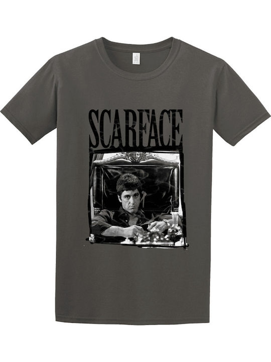 Gildan Scarface T-shirt Γκρι Ανθρακί