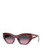 Vogue Ochelari De Soare Pentru Femei Cu Ramă Burgundy Din Plastic Și Lentile Gri Degrade