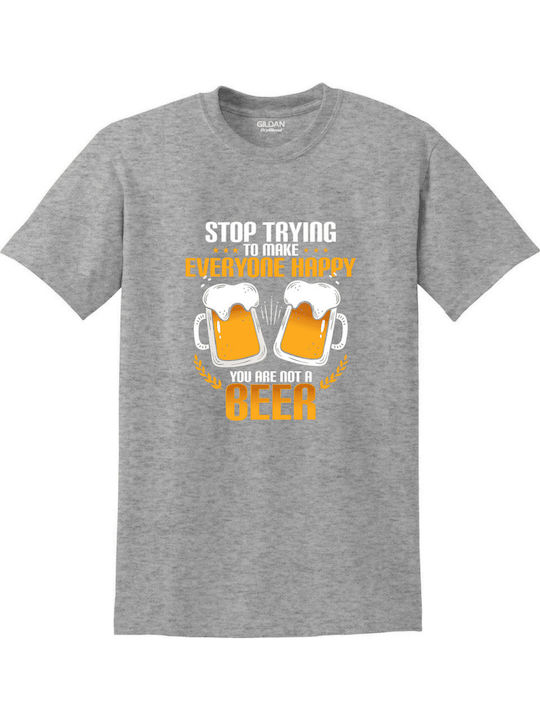 Gildan Beer T-shirt Gray