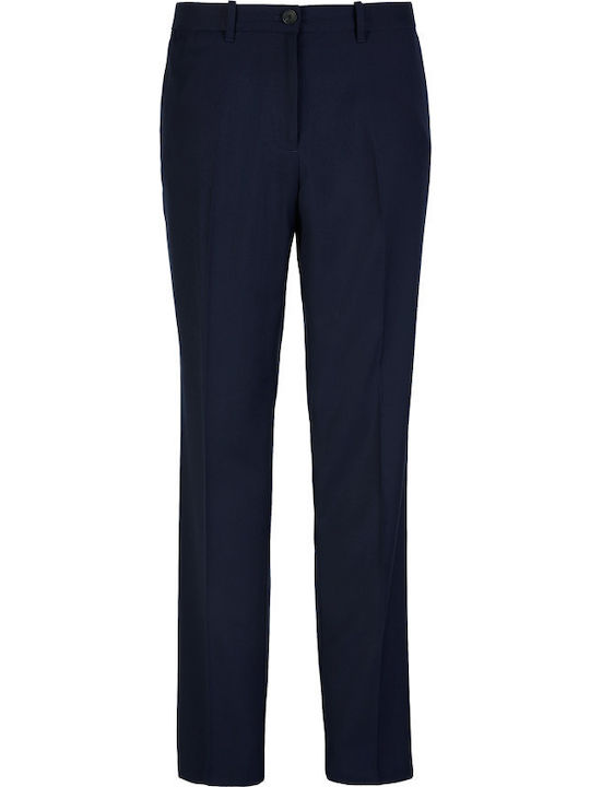 Neoblu Damen Stoff Hose mit Gummizug Marineblau
