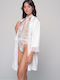 Milena by Paris Spitzen Unterwäsche-Set für Damen mit Slip mit hoher Taille Weiß
