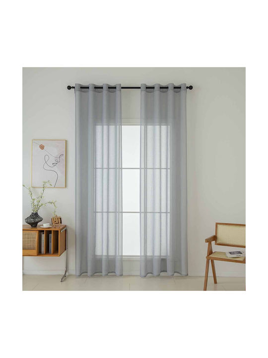Beauty Home Завеса с Копчета Sharp Art 8448 Сив...