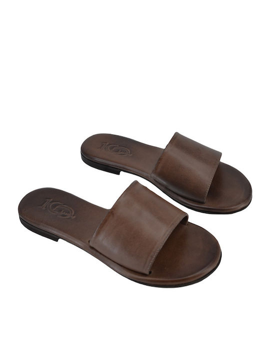 Dermatina 100 Leather Women's Flat Sandals in B...