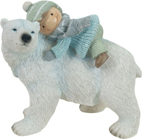 Weihnachtliche Figur Kleinkind Blau Höhe 15cm