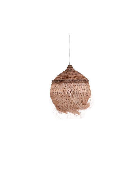 Inart Fiorine Pendant Light Beige Boho with Socket E27 35x35x45cm