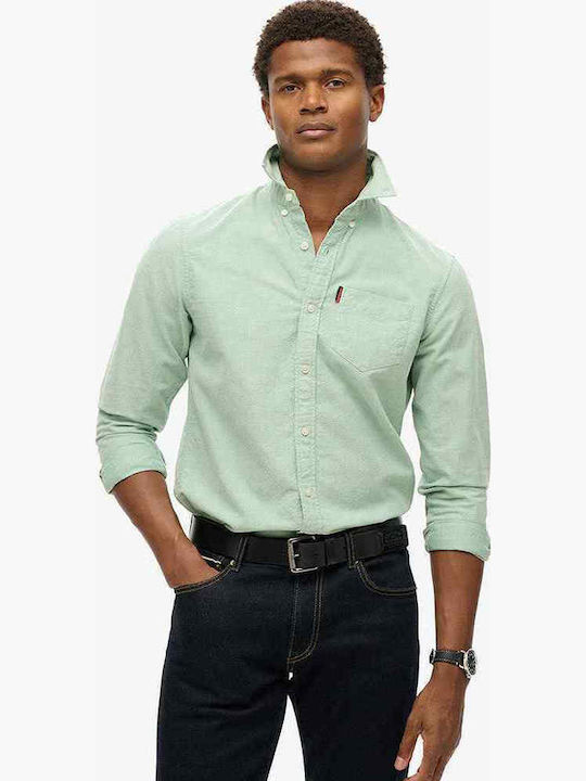 Superdry Long-sleeved Shirt Bay Leaf Mint