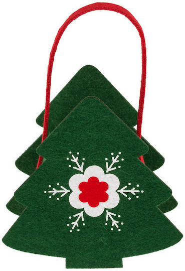 Out of the Blue Christmas Tree Gift Bag for Gift Green 21x13x13cm