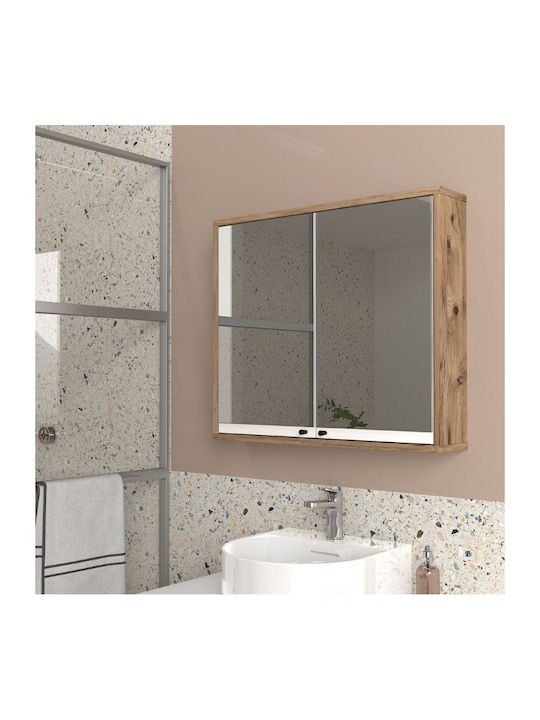 Megapap LILIAN Bathroom Mirror made of Particle Board 75x14.6cm Green