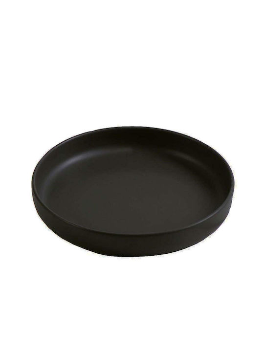 Espiel Matt Plate Soup Black with Diameter 24cm