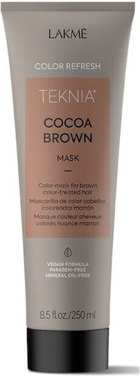 Masca de Împrospătare a Culorii Revitalizantă pentru Păr Șaten Teknia Cocoa Brown 300 ml Lakme P