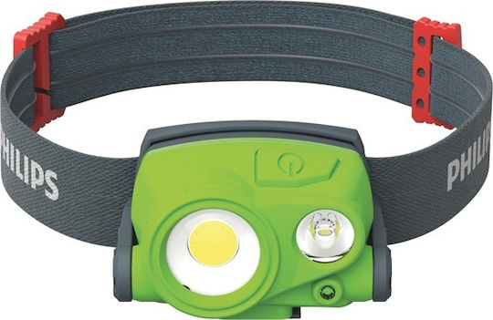 Philips Επαναφορτιζόμενος Φακός Κεφαλής LED IP65 με Μέγιστη Φωτεινότητα 200lm Xperion 3000