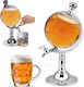 Distribuitor de bere Globe-shaped Dispenser Any Type Drinks Plastic cu robinet 1.5lt