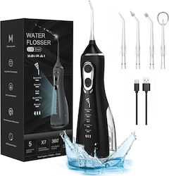 Irigator Oral Profesional Fără Fir Birai Aparat de Curățare Dentară cu Apă Portabil L15 Inteligent Eficient 5 Programe de Lucru 1800 Pulsuri Min IPX7 Rezistent la Apă Rotire 360 de Grade 4 Capete