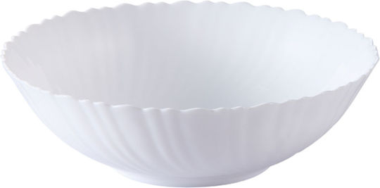 Ankor Σαλατιέρα Γυάλινη Λευκή 23x23cm