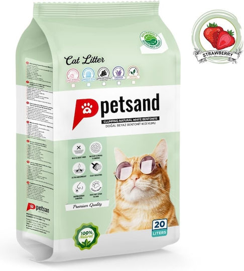 Petsand Nisip pentru Pisici cu Aromă Căpșuni 20lt