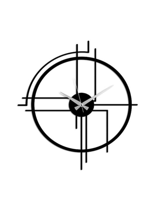 Wallity Wall Clock Metallic Black 49x43cm