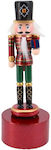 Wooden Christmas Nutcracker with Music Red