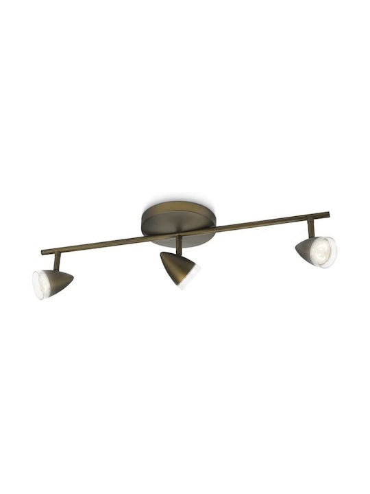 Philips Dreifach LED Spot in Bronze Farbe