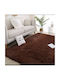 Homeone Antiderapant Covor Rectangular Shaggy Din blană Maro