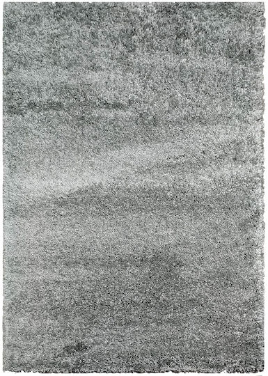 Eurofil 125x Teppich Rechteckig Zottelig Synthetisch,Polyester/Cotton/Leather Grey