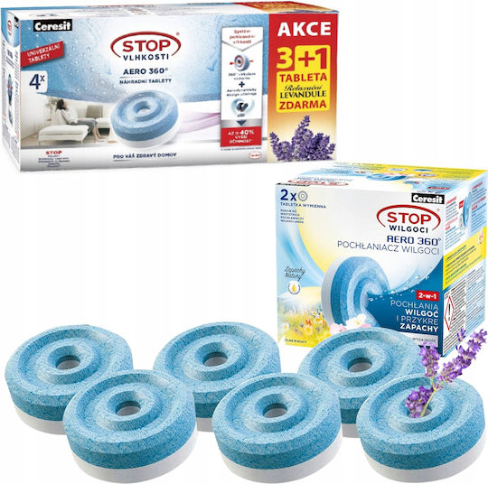 6x Ceresit Absorber Tabletten 450g 1x Lavendel 3x Neutral 2x Wiesenblumen